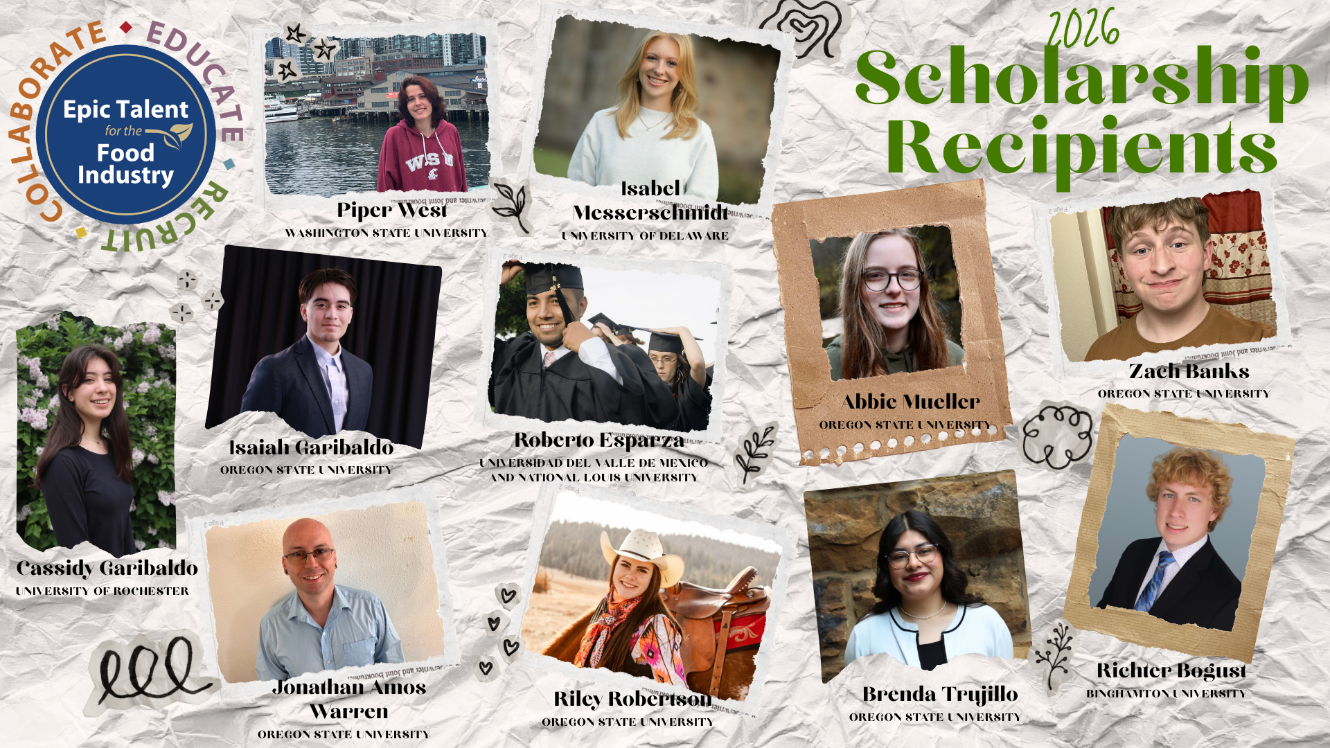 ERI Scholarship Recipients